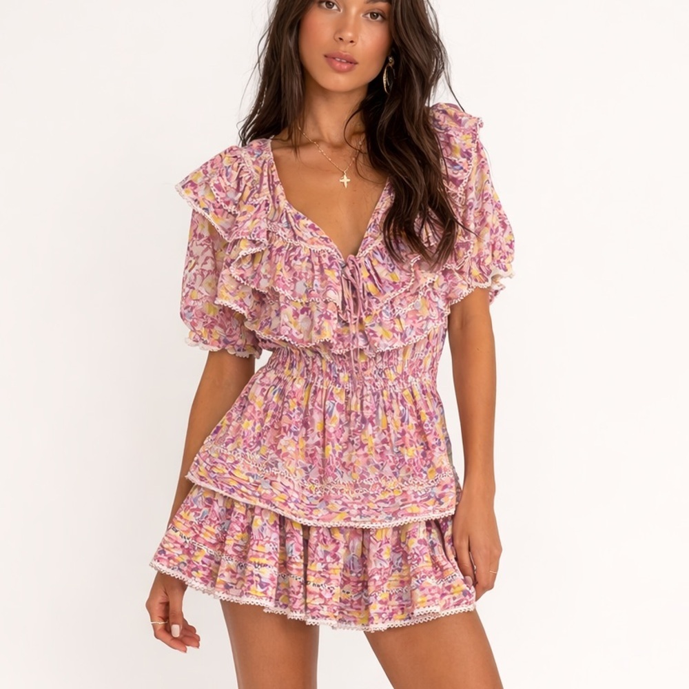 LoveShackFancy Liv Mini Dress in Jersey